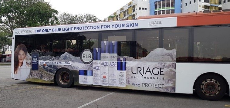Uriage bus wrap in Singapore